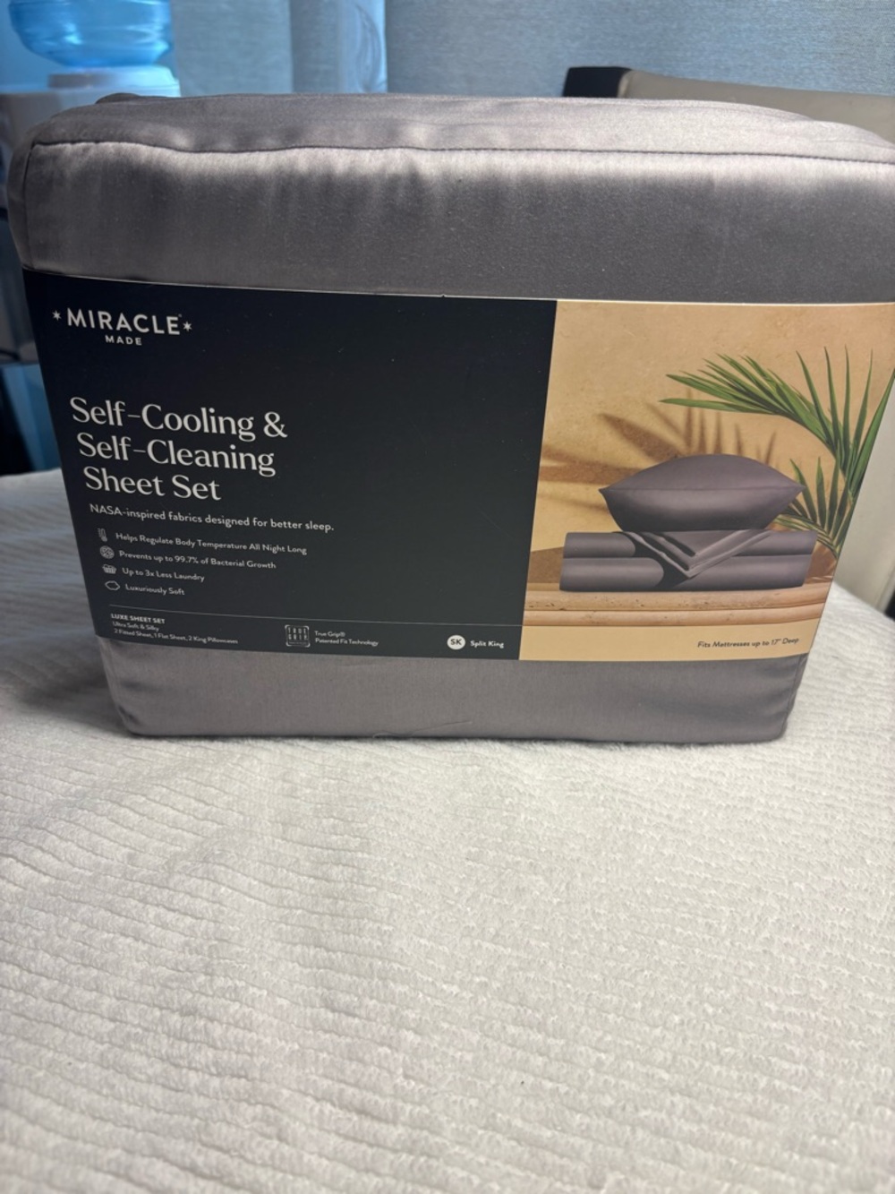 Miracle Self-Cooling & Self-Cleaning Sheet Set - Gray